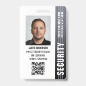 Professionele beveiliger ID Foto Grijs Badge (Voorzijde)