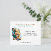 Professionele bewegende Guy Company Service Busine Briefkaart (Staand voorkant)