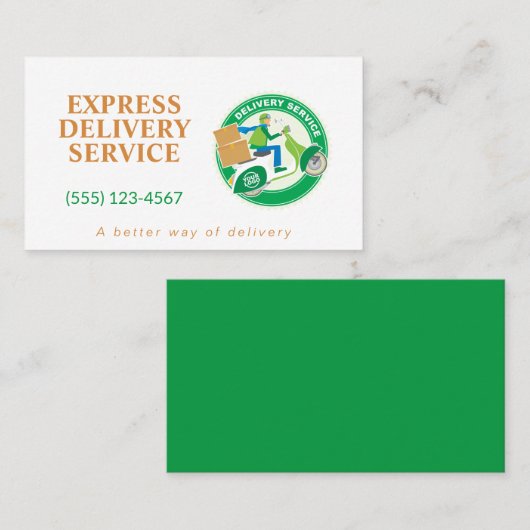 Professionele bezorgservice visitekaartje (Voorkant / Achterkant)