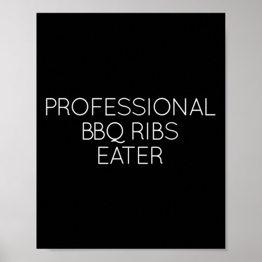 Professionele BHP ribs Eater Shirt Gift for Bq Rib Poster (Voorkant)