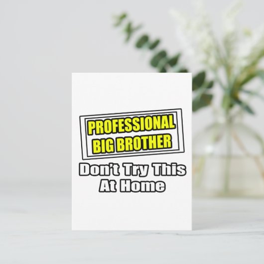 Professionele Big Brother...Joke Briefkaart (Staand voorkant)