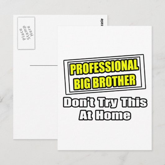 Professionele Big Brother...Joke Briefkaart (Voorkant / Achterkant)