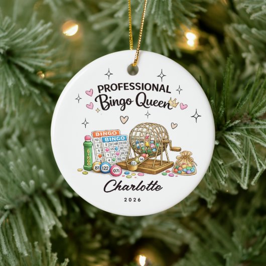 Professionele Bingo Koningin Ornament (Boom)