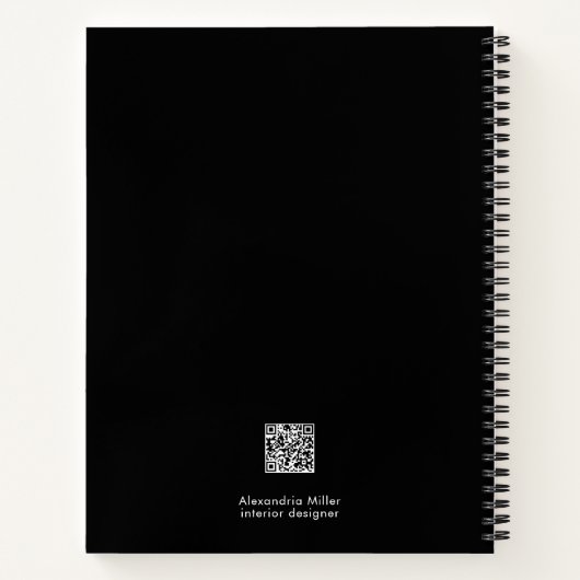 Professionele Bio QR-code Notitieboek (Achterkant)