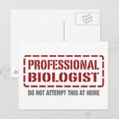 Professionele bioloog briefkaart (Voorkant / Achterkant)