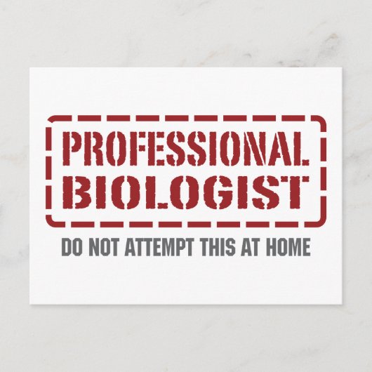Professionele bioloog briefkaart (Voorkant)