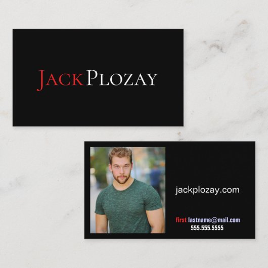 Professionele bioscoop en kunstwerken Moderne foto Visitekaartje (Voorkant / Achterkant)