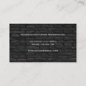 Professionele Black Bricks Constructiesarchitect Visitekaartje (Achterkant)
