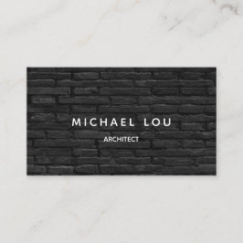 Professionele Black Bricks Constructiesarchitect Visitekaartje