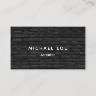 Professionele Black Bricks Constructiesarchitect Visitekaartje