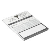 Professionele Black Caduceus medische afspraak Notitieblok (Schuin)