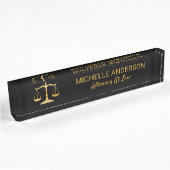 Professionele Black Gold advocaat Naambordje