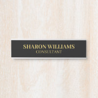 Professionele Black Gold Custom Naam Titel Medewer