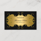 Professionele Black Gold Elegant Business Visitekaartje (Voorkant)