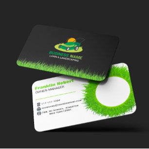 Professionele Black Green Grasmaaien & Landschapsa Visitekaartje