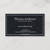 Professionele Blackboard Grain Rustieke Carpentry Visitekaartje (Achterkant)