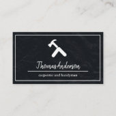 Professionele Blackboard Grain Rustieke Carpentry Visitekaartje (Voorkant)