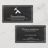 Professionele Blackboard Grain Rustieke Carpentry Visitekaartje (Voorkant / Achterkant)