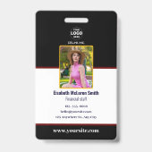 Professionele BlackSecurity-pagina: Foto & Bedrijf Badge (Voorkant)