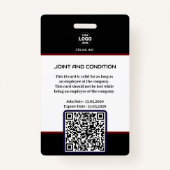 Professionele BlackSecurity-pagina: Foto & Bedrijf Badge (Achterkant)