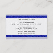 Professionele blauw watertextuur visitekaartje (Achterkant)