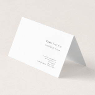 Professionele Blauw Witte Minimalistische Moderne Visitekaartje