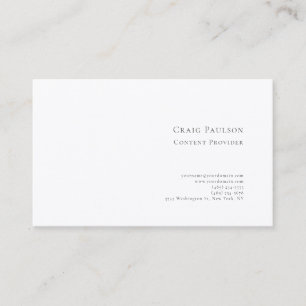 Professionele Blauw Witte Minimalistische Moderne Visitekaartje