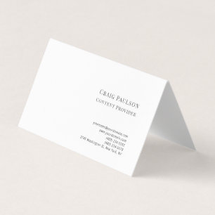Professionele Blauw Witte Minimalistische Moderne Visitekaartje