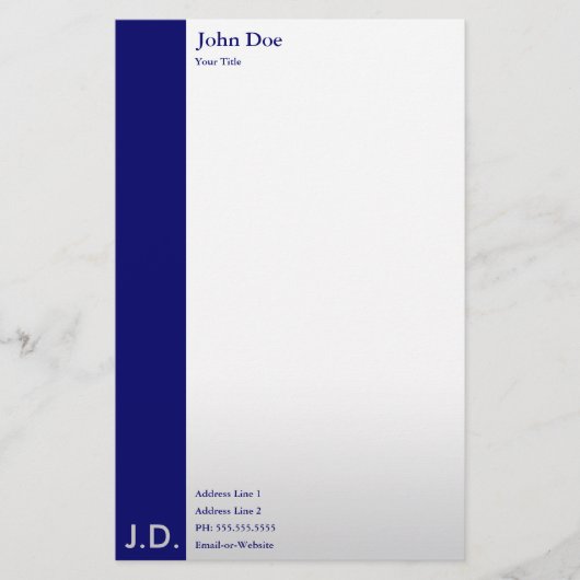 professionele blauwdruk briefpapier (Voorkant)