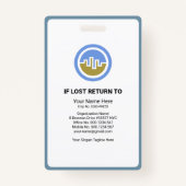 Professionele Blauwe Citroenmerken Persverslag Badge (Achterkant)