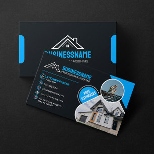 Professionele Blauwe Dakbedekking Real Estate Shin Visitekaartje