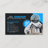 Professionele Blauwe Dakbedekking Real Estates Shi Visitekaartje (Voorkant)