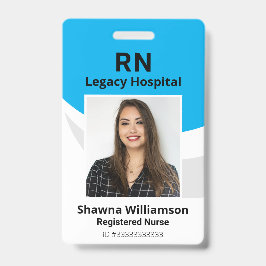 Professionele blauwe foto-ID-kaart met streepjesco Badge