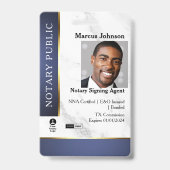 Professionele blauwe gouden Notaris Badge (Voorkant)