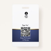 Professionele blauwe gouden Notaris Badge (Achterkant)