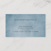 Professionele blauwe kaart. moderne man visitekaartje (Achterkant)