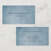 Professionele blauwe kaart. moderne man visitekaartje (Voorkant / Achterkant)