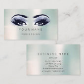 Professionele blauwe kiep Minimale zijde Eyelash Visitekaartje (Voorkant / Achterkant)