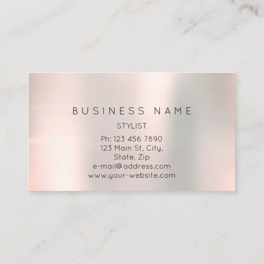 Professionele blauwe kiep Minimale zijde Eyelash Visitekaartje (Achterkant)