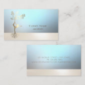 Professionele Blauwe Lichtgevende Boom Meisje Silh Visitekaartje (Voorkant / Achterkant)