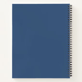 Professionele Blauwe Monogram Eerste Zakelijke Notitieboek (Achterkant)