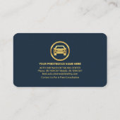 Professionele blauwe waterdruppels Gold Auto auto Visitekaartje (Achterkant)