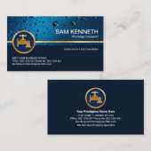 Professionele blauwe waterval Gold-kraan Visitekaartje (Voorkant / Achterkant)
