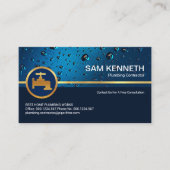 Professionele blauwe waterval Gold-kraan Visitekaartje (Voorkant)