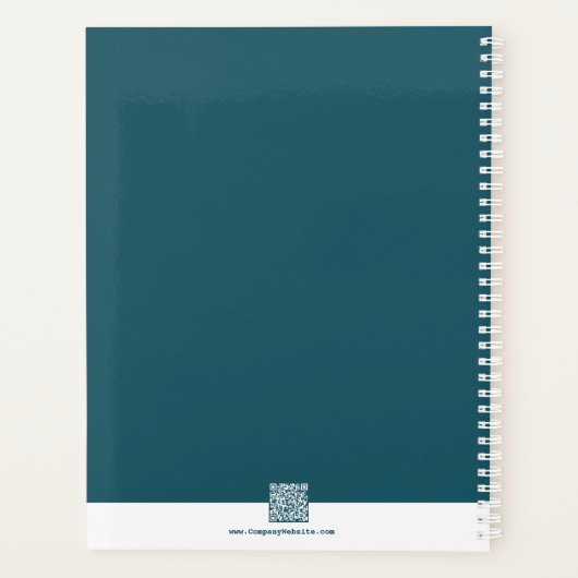 Professionele blauwe witte huis schoonmaak afspraa planner (Achterkant)