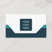 Professionele Blauwgroen blauw- en donkergroene Vi Visitekaartje (Achterkant)