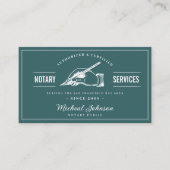 professionele Blauwgroen notarisdiensten op maat Visitekaartje (Voorkant)