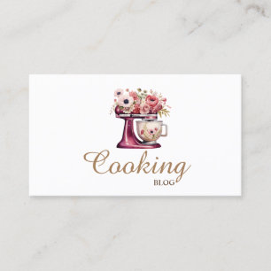 Professionele bloemrijke bakkerij rode mixer,Koken Visitekaartje