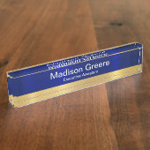 Professionele Blue Gold Home Kantoor Naambordje (Zijkant)
