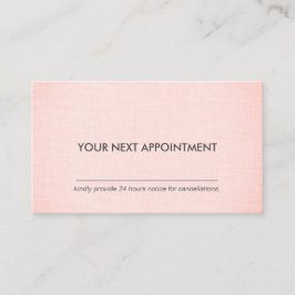 Professionele Blush Linen Minimalist Appointment Visitekaartje